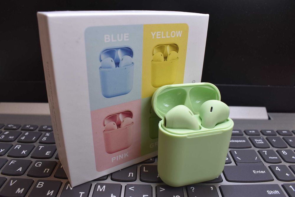 Акція i12 Inpods Сенсорні Бездротові Навушники Bluetooth Зелений