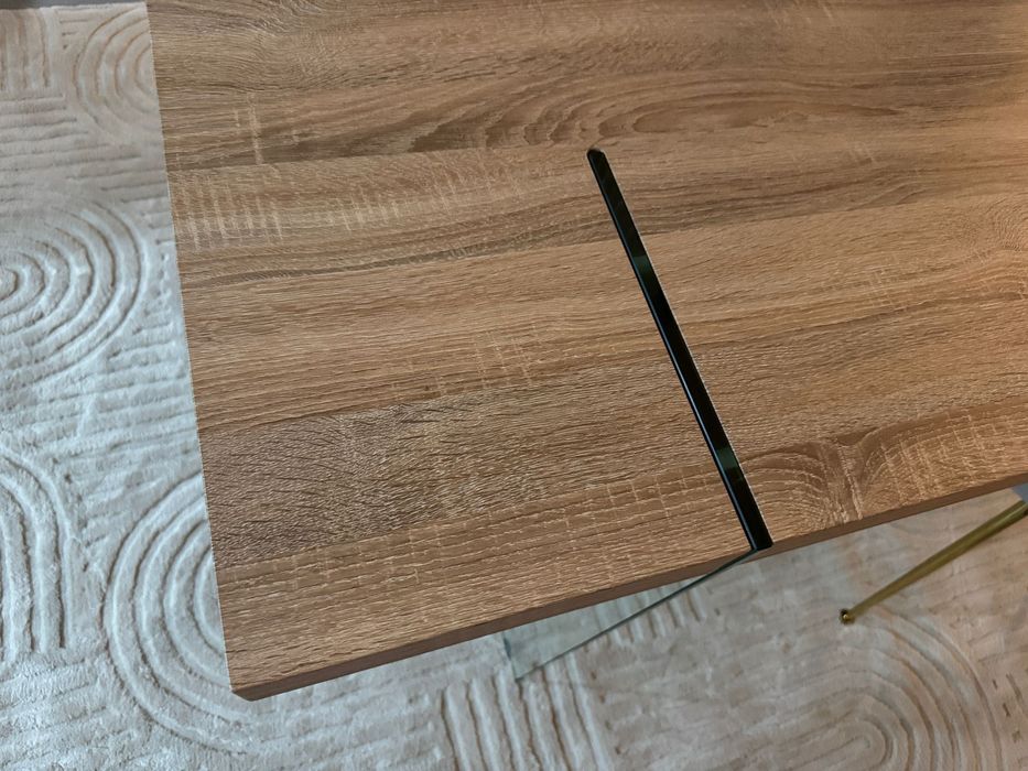 Mesa de jantar retangular 190x95 com pernas de vidro