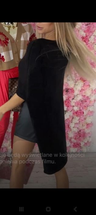 Narzutka LE MARLE wełna alpaka nowa z metką