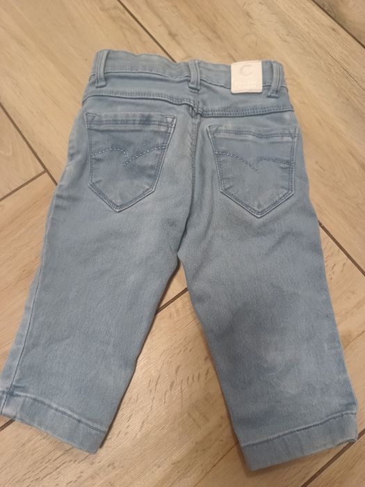 Dziecięce niemowlęce jeansowe spodnie z regulacją w pasie
