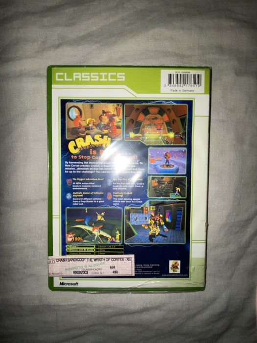 Crash Bandicoot The Wrath of Cortex novo / selado Xbox