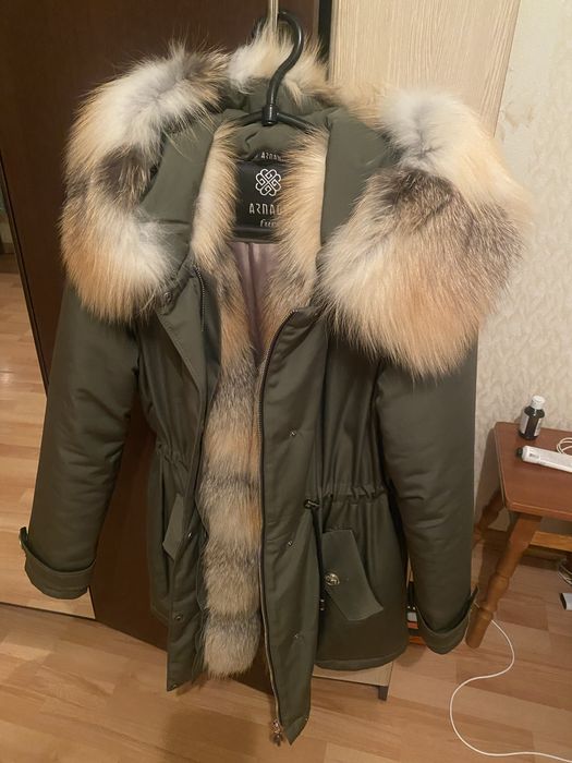 Парка с натуральным мехом
