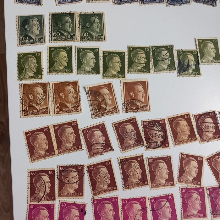 Kolekcja 303 sztuki znaczki niemieckie Rzesza NSDAP