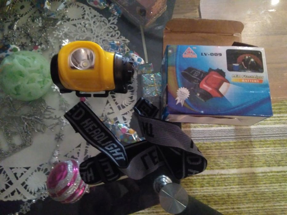 Фонарик налобный светодиодный