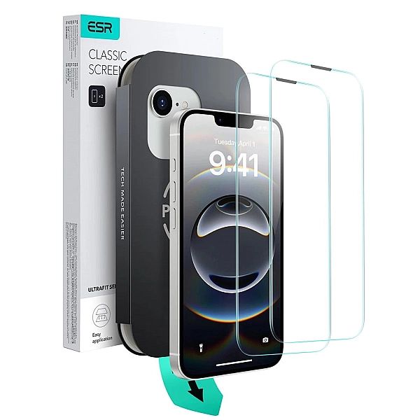 Etui ESR UltraFit Tempered Glass 2-pack na iPhone 13 / 13 Pro / 14 / 1