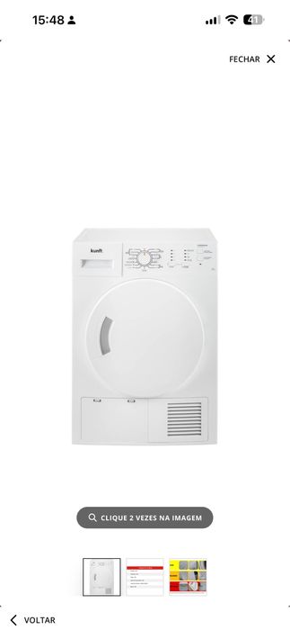 Máquina de Secar Roupa  8kg KUNFT KDM2740N ( NOVA )