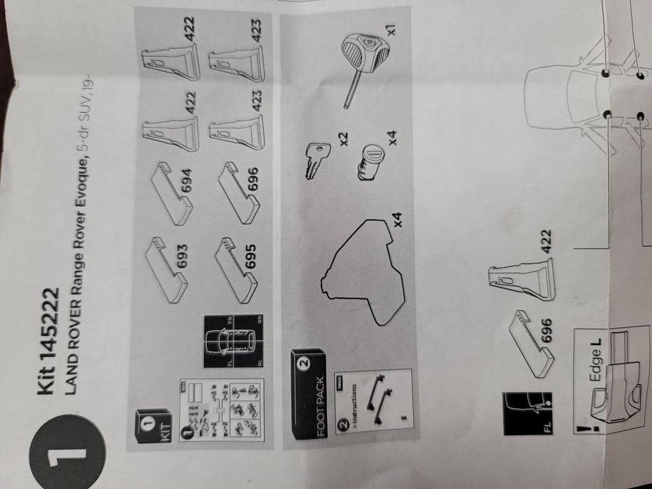 Thule kit 145222 Land Rover Evoque 2018+