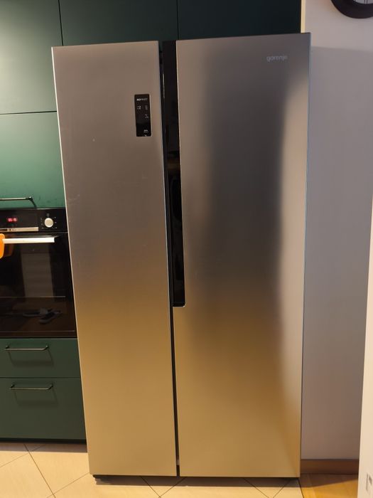 Lodówka Gorenje NRS918EMX Side by Side (uszkodzona / na części lub do naprawy)