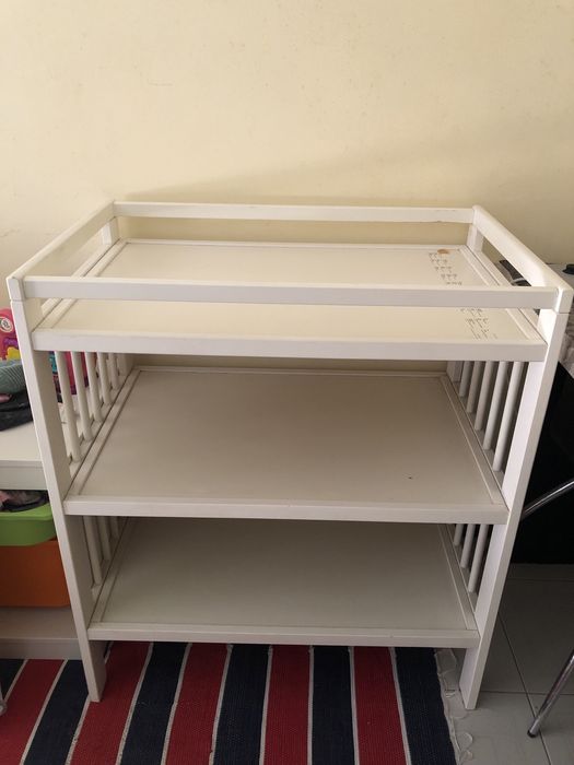 GULLIVER - Trocador, branco, 82x54x93cm + Almofada + 2 capas + alcofa insufalvel