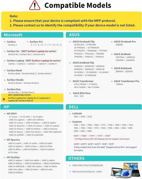 Стілус Metapen M1 Stylus Pen для Microsoft Surface, Asus, Dell, HP