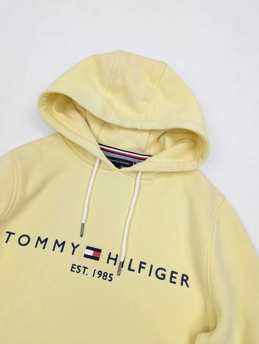TOMMY HILFIGER bluza męska z kapturem, żółta, S