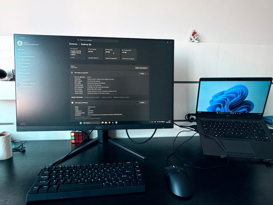 Lap + ipad + monitor + pericericos