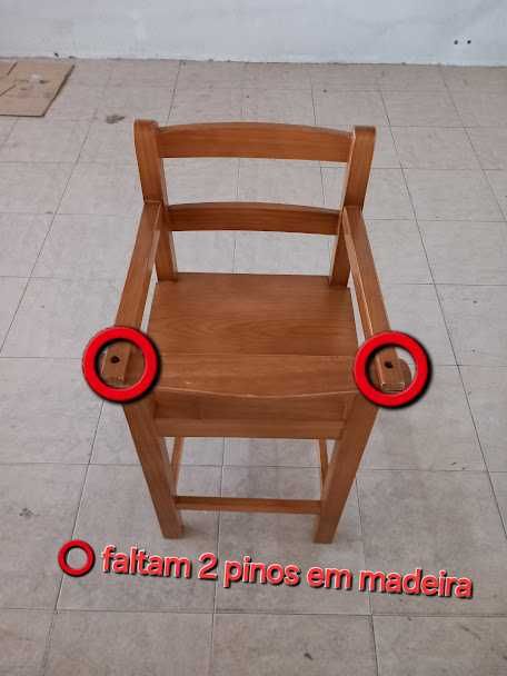 cadeira de refeições á mesa para criança  (pf ver todas as fotos)