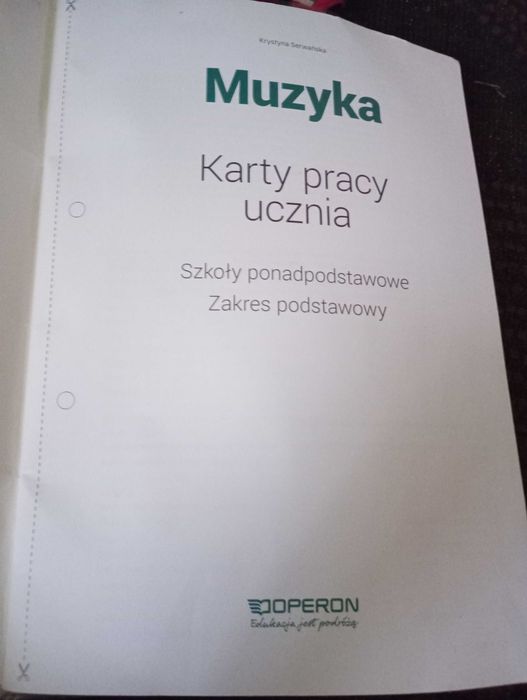 Muzyka  karty pracy do klasy 1 ponadpodstawowej