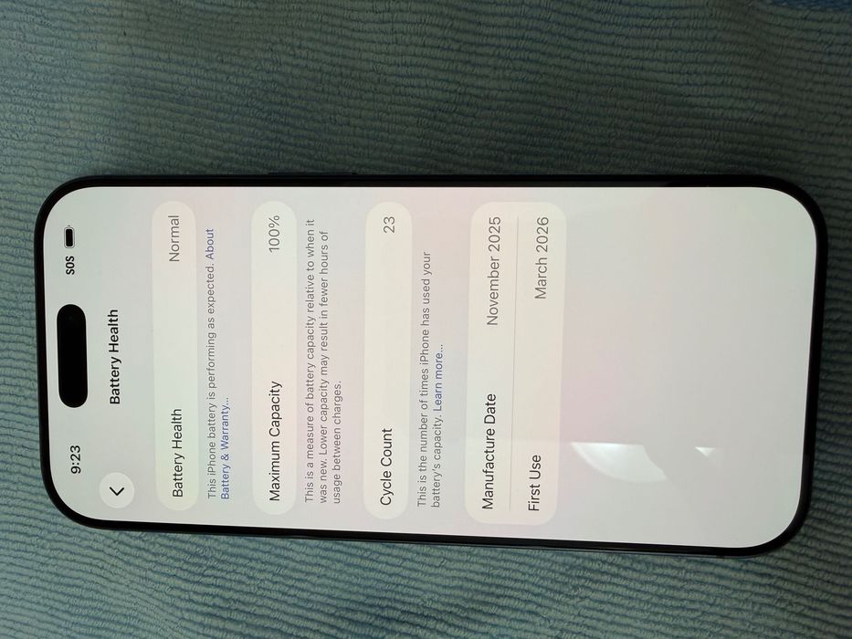 iPhone 17 Pro, Deep Blue, 512 gb, neverlock. 23 циклу зарядки