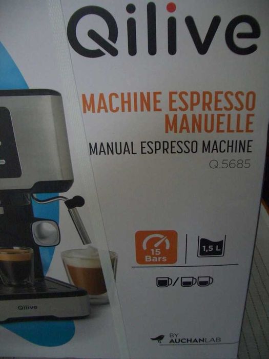 Ekspres ciśnieniowy kolbowy 850W Q5685 15 bar. Nowy