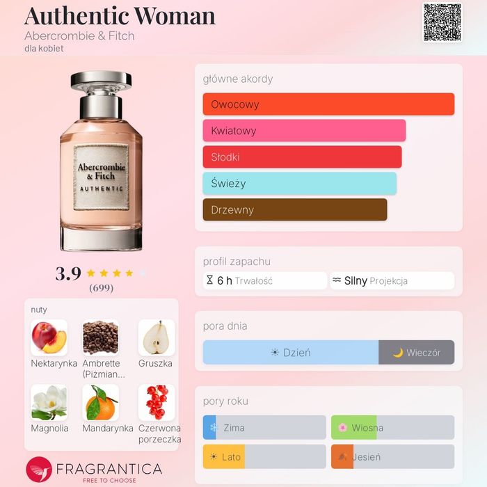 Damskie EDP Abercrombie & Fitch Authentic 100ml
