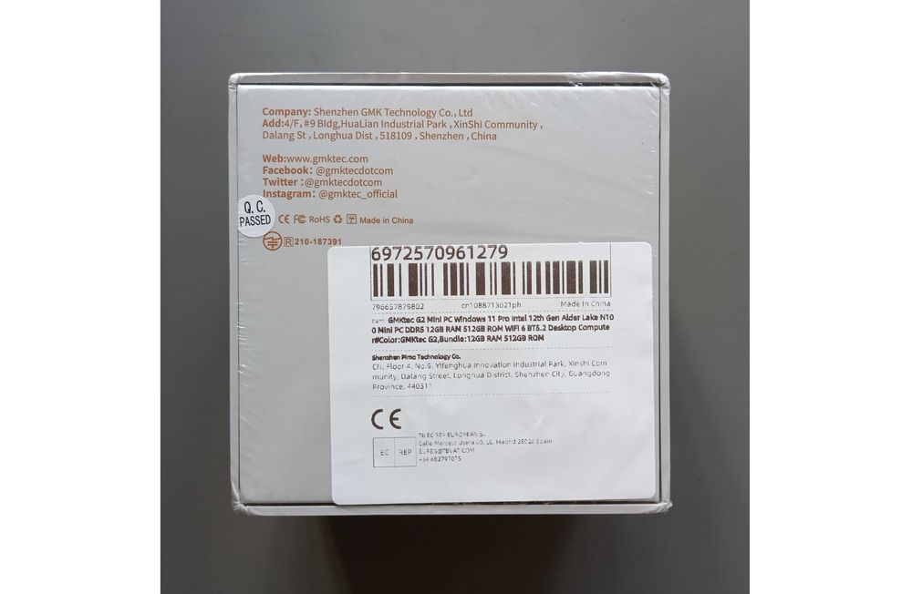 Міні ПК GMKtec G2 Intel N100 / DDR5 12 Gb / 512 Gb / Wi-Fi 6 (уцінка)