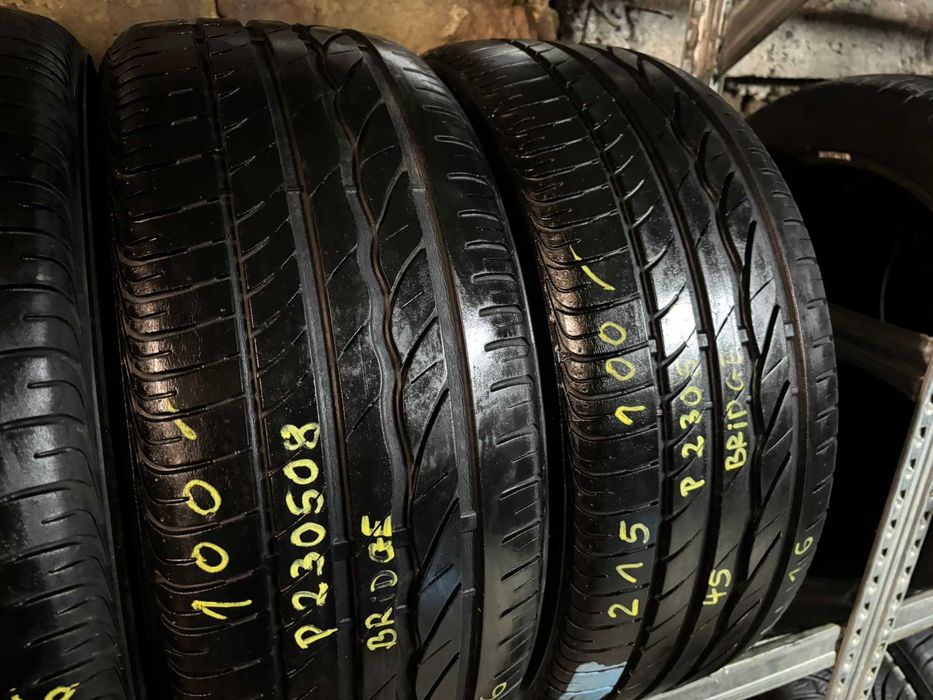 4X OPONY LETNIE 215/45R16 86H Bridgestone Turanza ER300 Rant Ochronny 6.9MM SPRAWDZONE CAŁE! #P230508