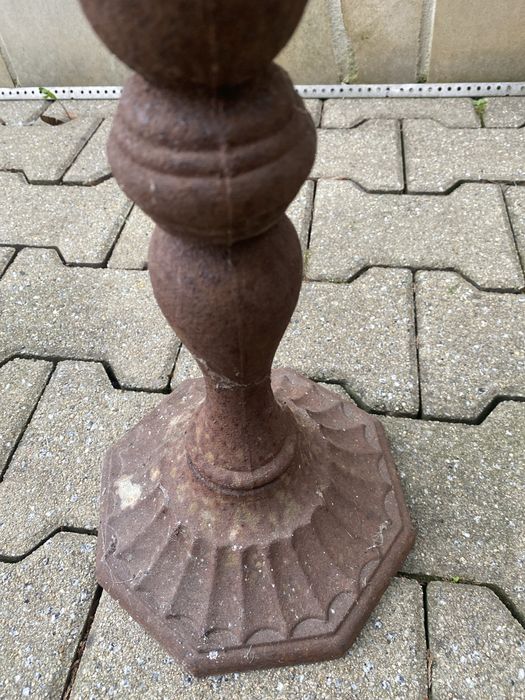 Zabytkowy żeliwny świecznik kandelabr 50 cm