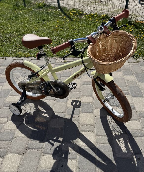 Дитячий велосипед Miqilong RM 16" БЕЖЕВИЙ