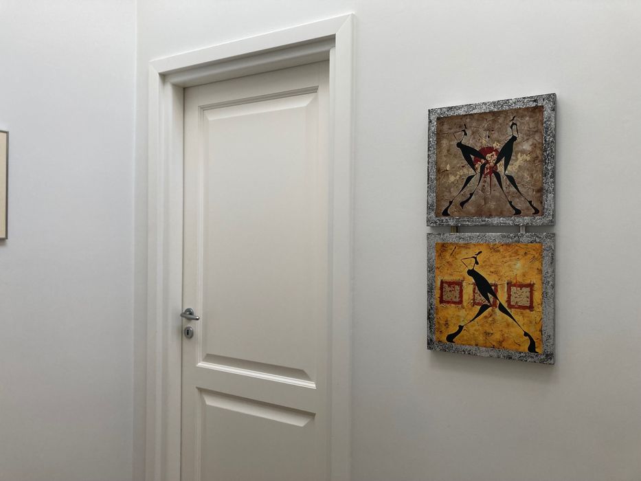 Etniczna, afrykańska dekoracja, podwójny obraz z galerii sztuki!