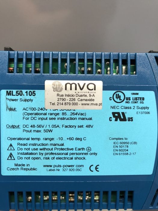 Fonte alimentação 230v/48v