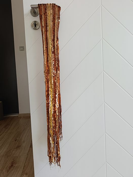Szal złoty cekinowy 200 cm