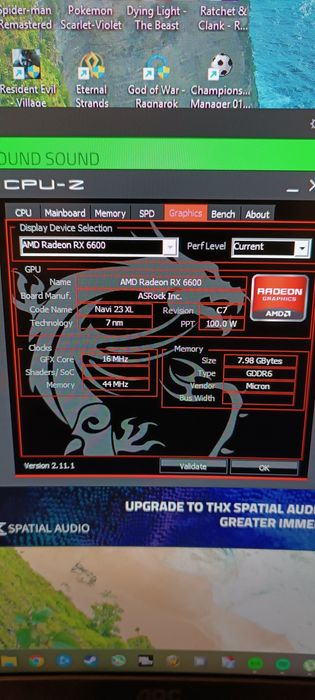 ASRock RX 6600 Graphics Card, 8 GB64740820358274121