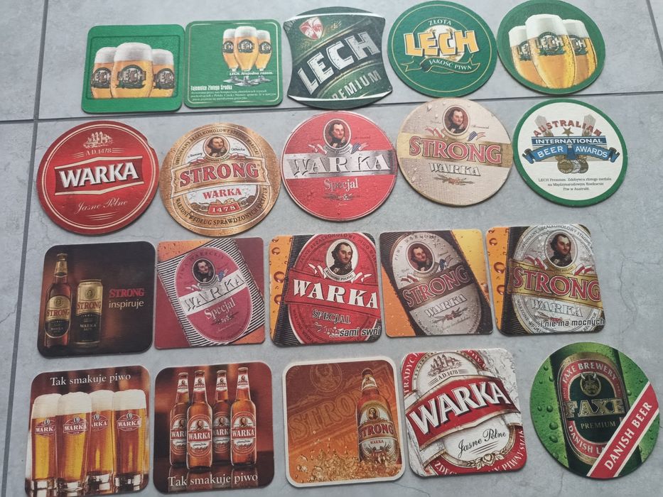 Podkładki, wafle pod piwo.. ponad 200 szt.