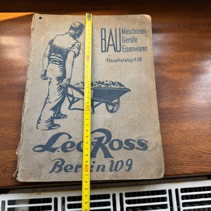 Antyczny katalog Leo Ross Berlin H36 ok.1936–maszyny budowlane, narzęd