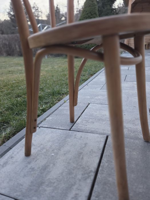 Krzesło gięte PRL z matką producenta