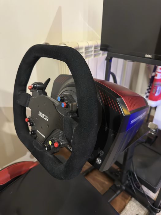 Volante thrustmaster + cadeira + monitor