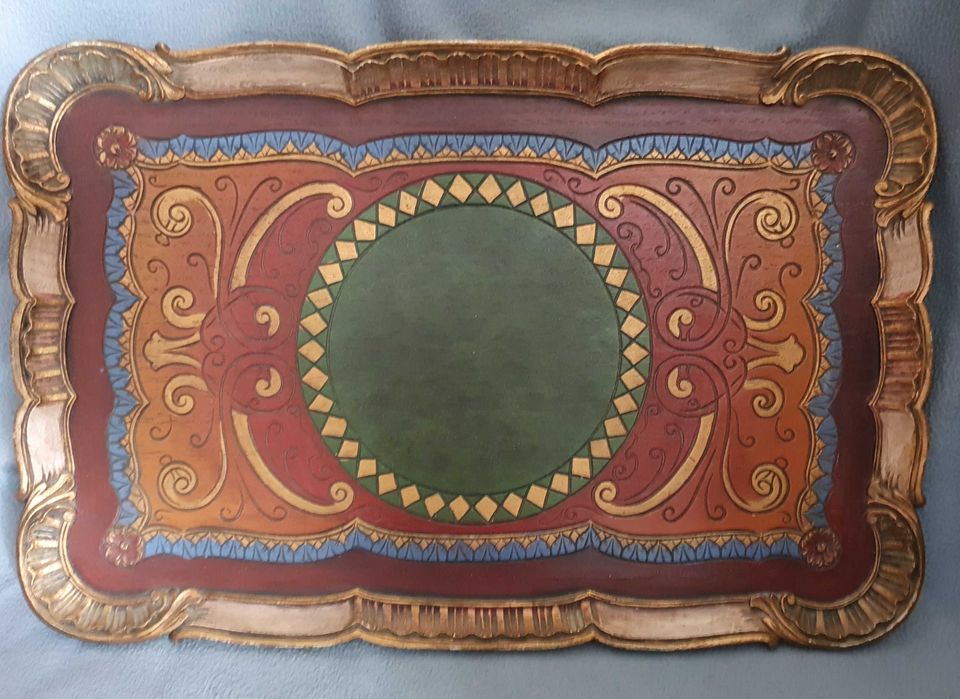 Tabuleiro, Bandeja Oriental em Talha Dourada - anos 40/50