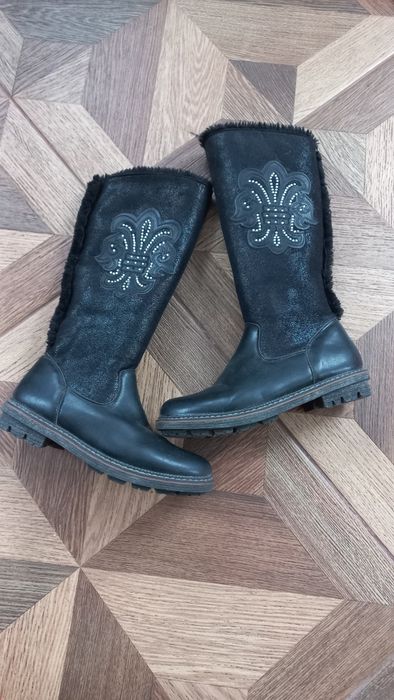 Женские сапоги 38р,кожа