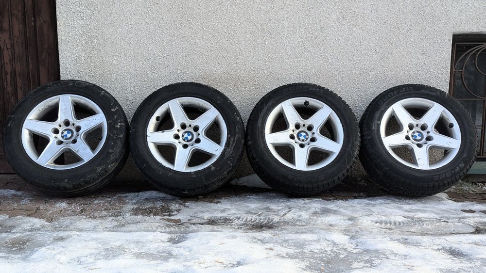 Koła zimowe 225/55/16 BMW E60 czujniki ciśnienia TPMS 16x7 ET15