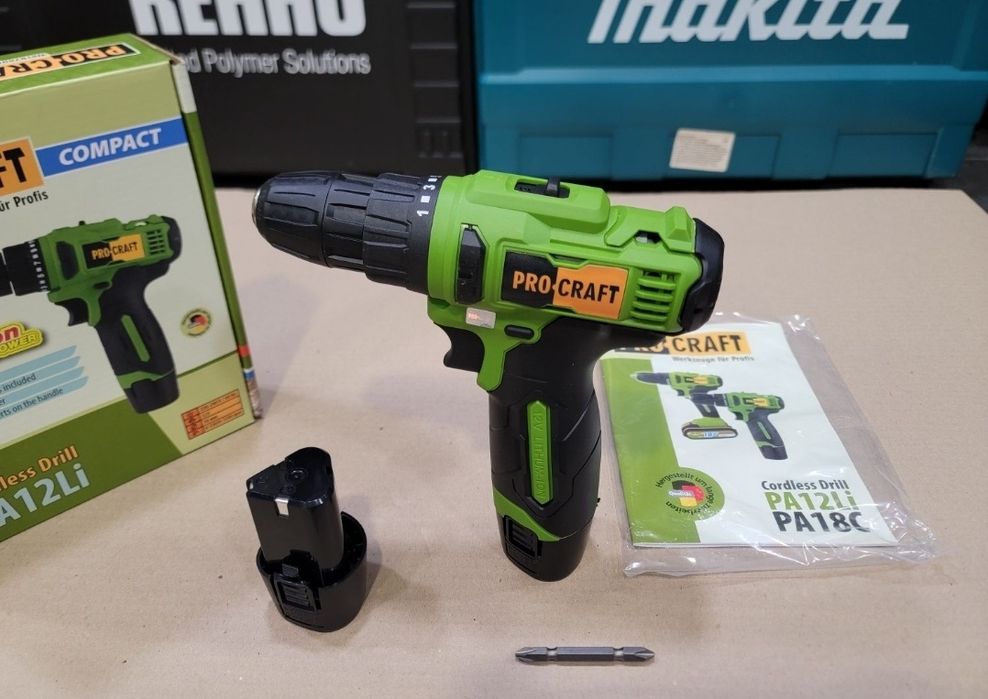 Шуруповерт Аккумуляторный ProCraft 2шт Акум по 2.0Ah Гарантия 12мес