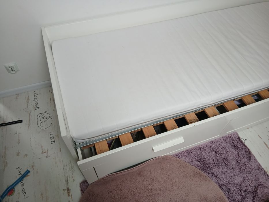 Łóżko  IKEA BRIMNES  z 2 szufladami 80/160 x 200