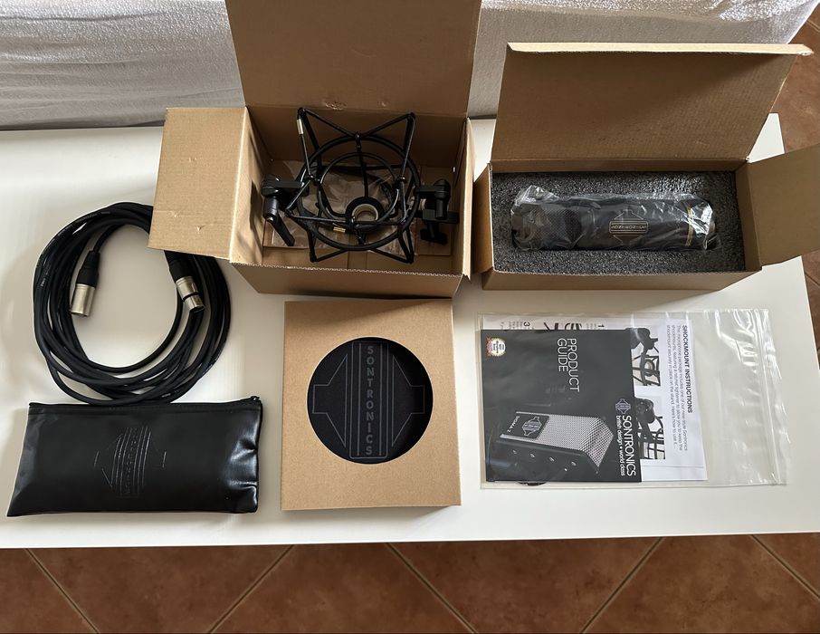 Kit de gravação - microfone + interface + suporte de microfone