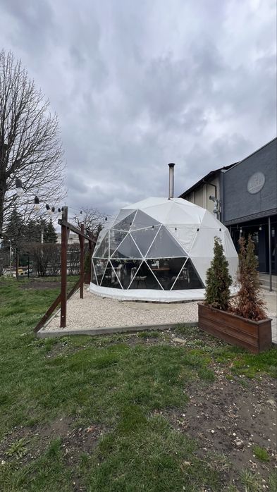 Готовий купол (dome) для бізнесу / кафе / глемпінг / тераса з пічкою