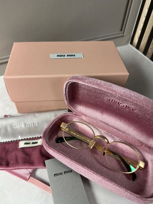 Оправа для окулярів Miu Miu SMU 51YS золота овальна металева, іміджеві, жіночі, оригінал