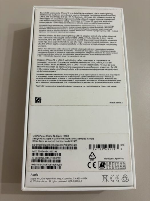 iPhone 12 128 GB czarny uzywany IOS Software 18.4.1