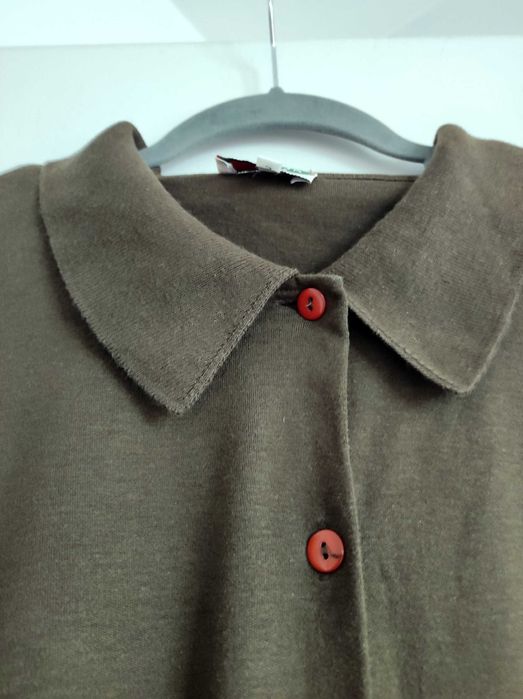 Bluza kardigan ciemny khaki Papaya xxl