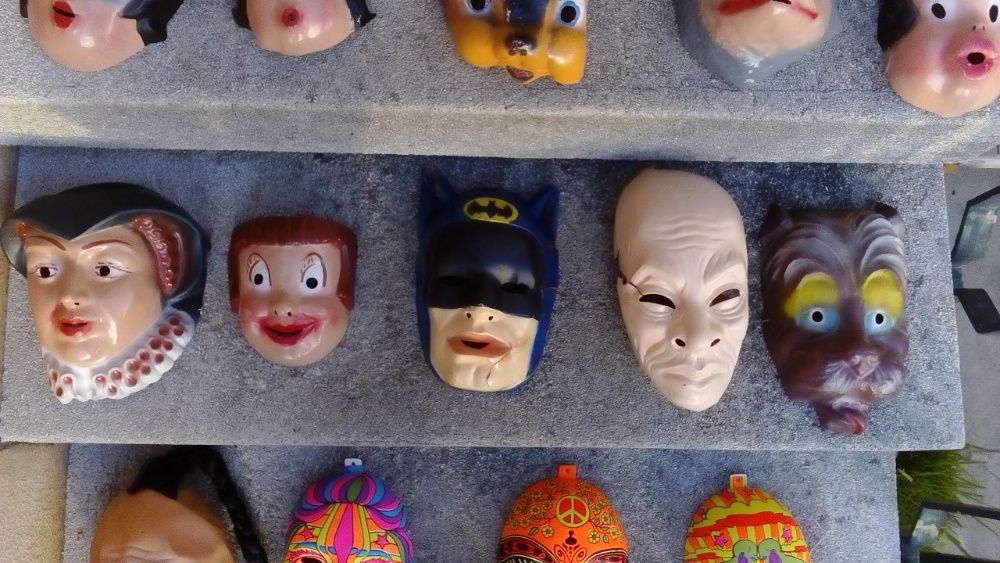 Mascara vintage de teatro e carnaval originais muito antigas 1940/50