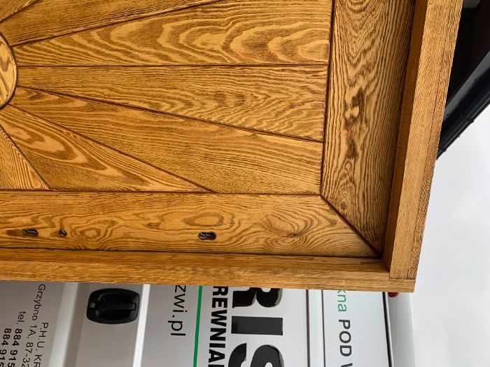 Drzwi drewniane zewnętrzne ocieplane szczotkowane olejowane CAŁY KRAJ