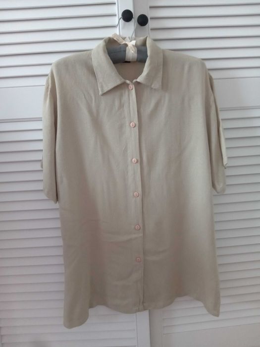 Animale by Jacques Ruc vintage koszula beżowa Rayon M