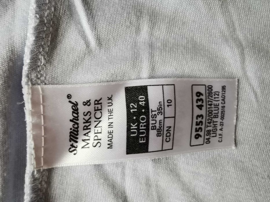 T-shirt koszulka bluza damska z krótkim rękawem Marks&Spencer, rozmiar 40