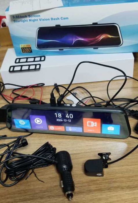 ТОП 25! авто ДЗЕРКАЛО відеореєстратор 2кам"10" 1920+карта32гб ОРИГІНАЛ