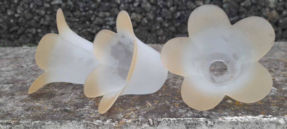 3 apliques de vidro antigos