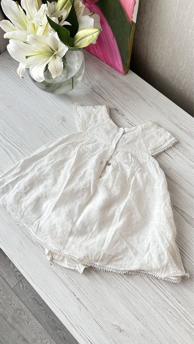 Сукня-боді Caramell біла святкова 80 розмір